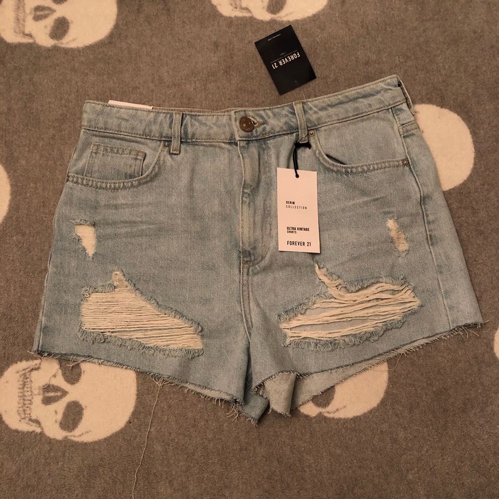 Forever 21 Denim Collection distress shorts